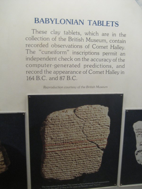 Record of Halley's comet in a cuneform tablet from 164 BC