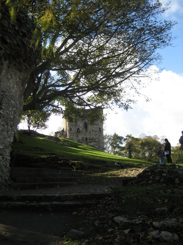 Approaching Peveril Castle