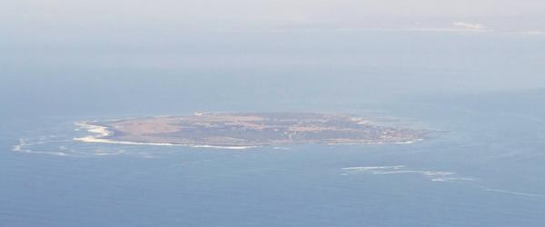 Robben Island Viewed From The Top Of Table Mountian