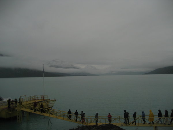 Looking out over the lake at Perito Moreno Glacier