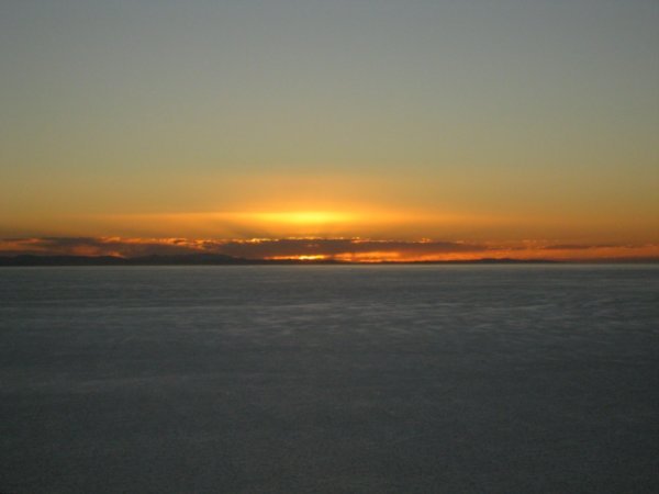 Sun setting over Lake Titicaca