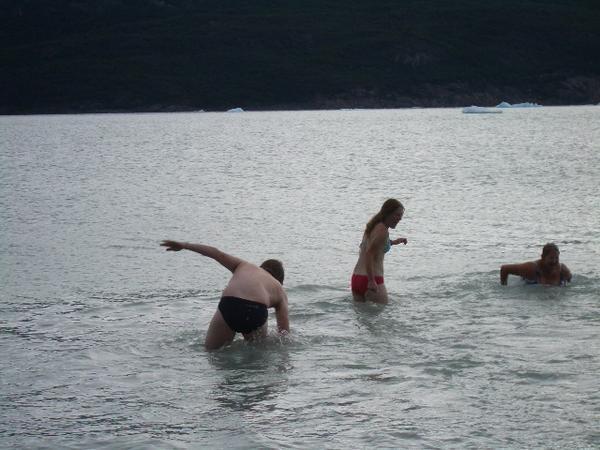 Swimming with the icebergs