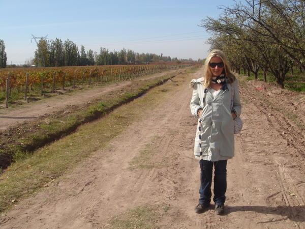 Loz at vineyard in Mendoza