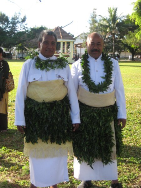 The men in traditional dress