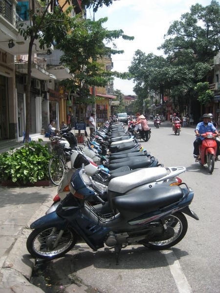 The many motorcycles of Hanoi