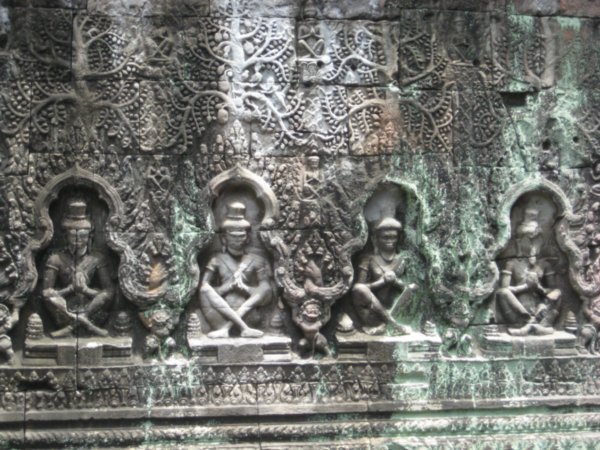 Fine detail of the temples
