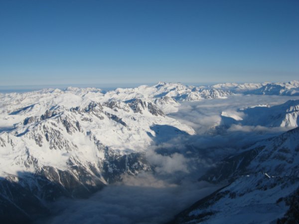 View on the way up to Aiguille du Midi