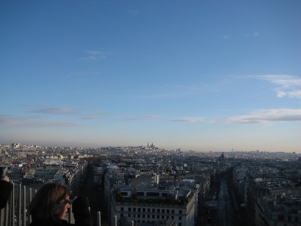 View over Paris from Arc de Triomphe