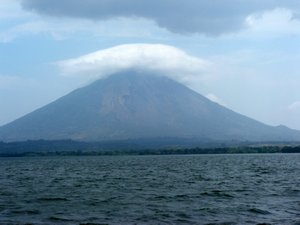 lake nica approaching ometepe island