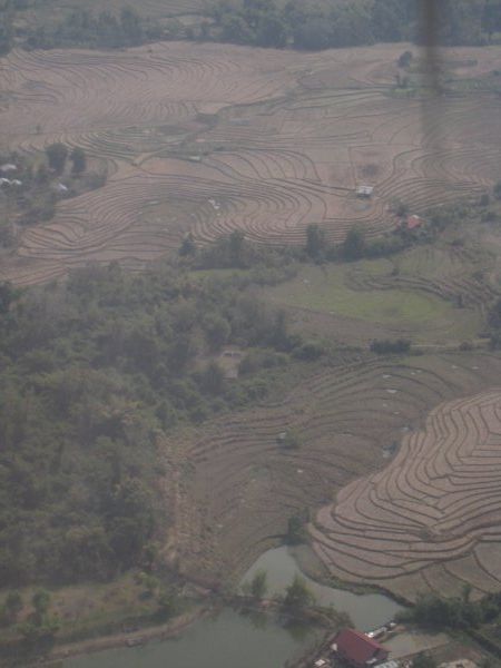 Terrace farming from the plane