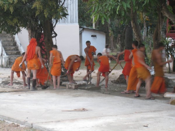 Monks at work