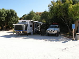 camp site at blue dolphin caravan park