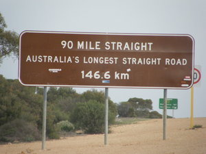sign 90 mile straight
