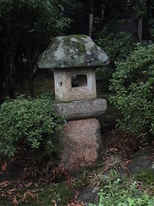 mossy stone lantern