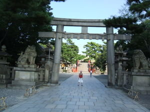 Torii gate into sumiyoshi taisha