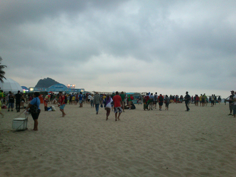 Copacabana beach and Fifa fan zone