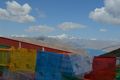 Prayer flags and view