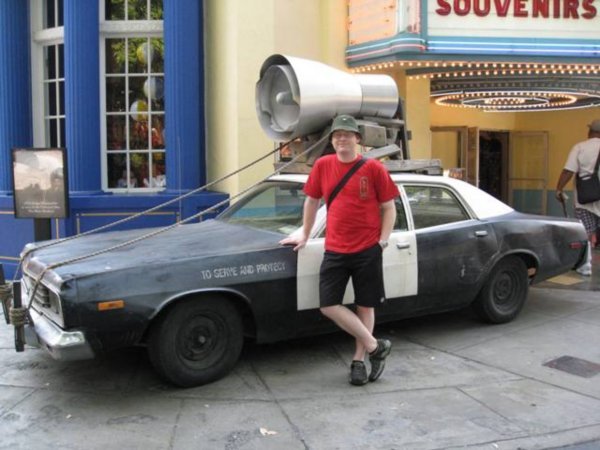 Daniel with Blues Brothers Car