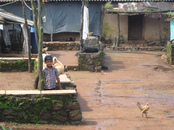 boy in village on the trek