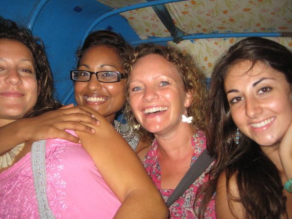 Of course you can fit four in the back of a tuk tuk!!