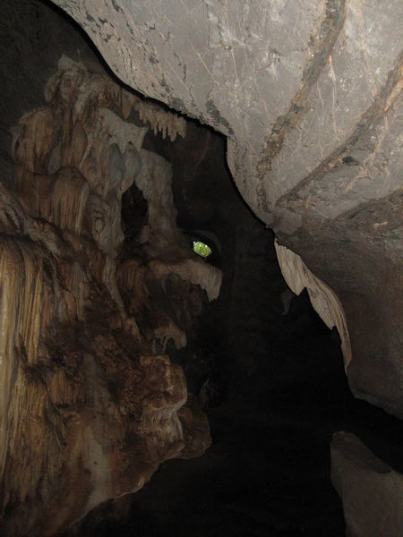 inside one of the caves