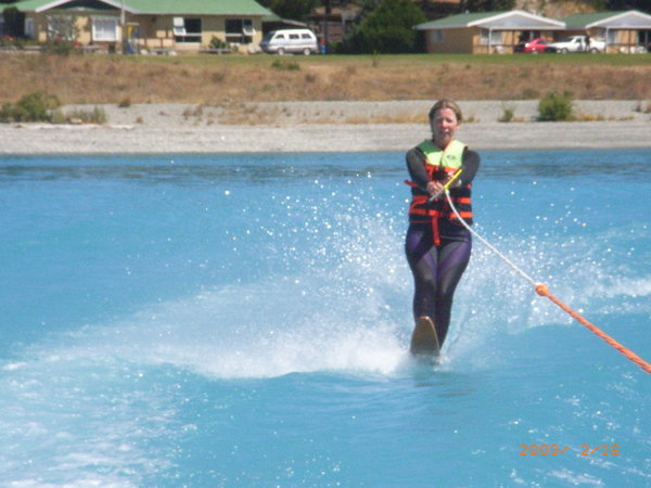 Me waterskiing