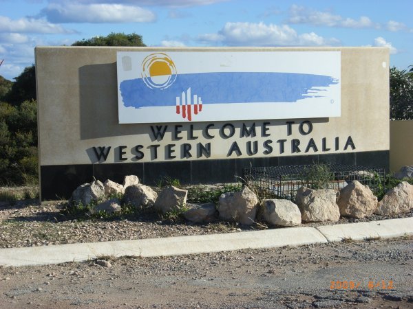 Crossing the border into Western Australia