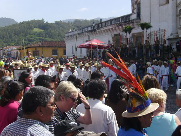 Processions starting by the Church by the Parque Central