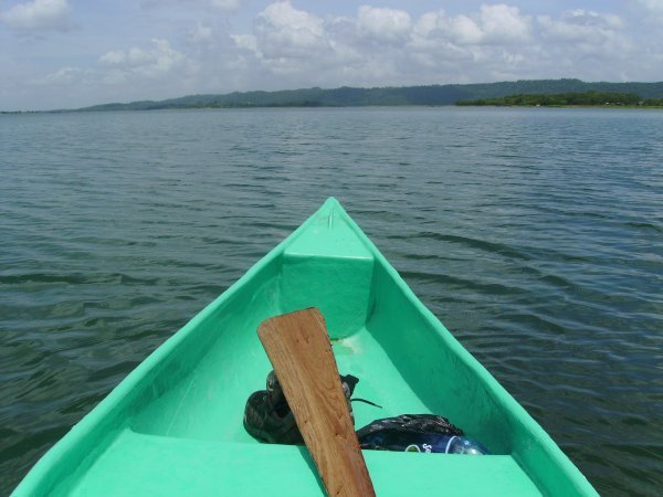 Canoeing on Lago Peten Itza