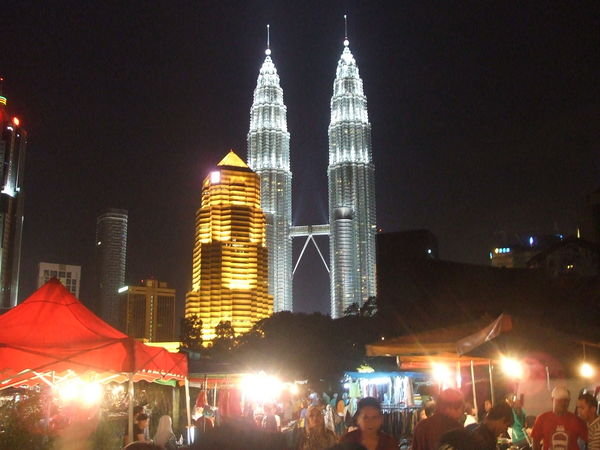 Towers Over Night Market