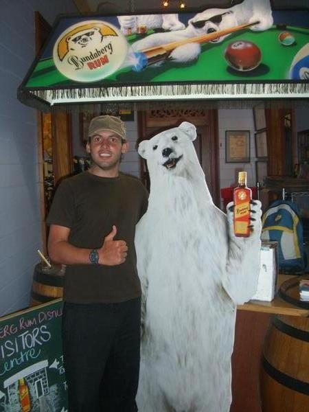 Stuart with the Bundaberg Rum Bear