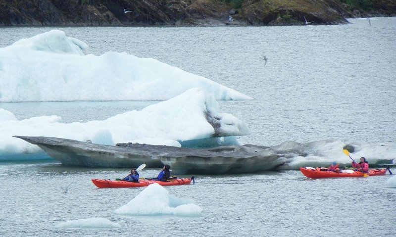 Kayaking at the Foot of the Glacier