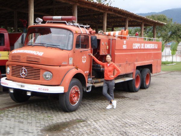 jean and local fire engine
