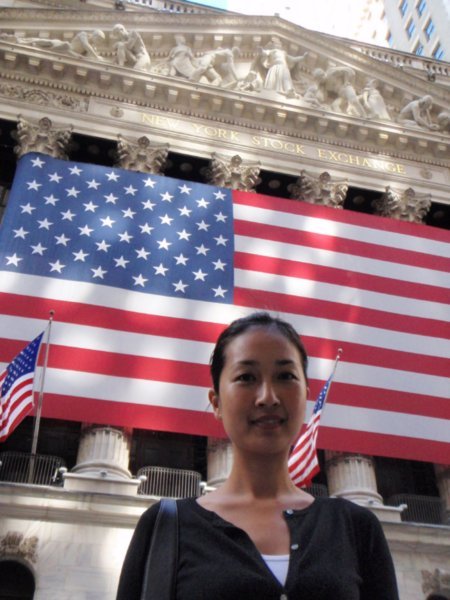 jean outside the new york stock exchange
