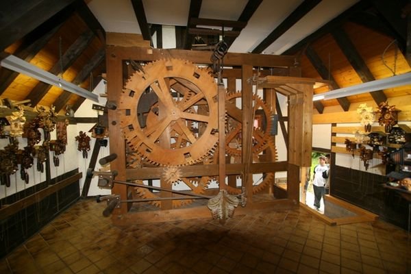 Inside the big cuckoo clock house