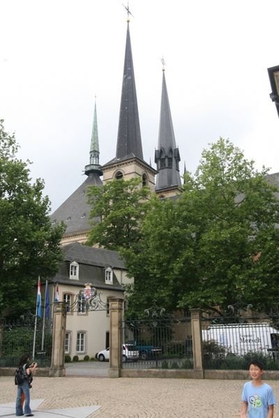 The three spires church in Luxembourg