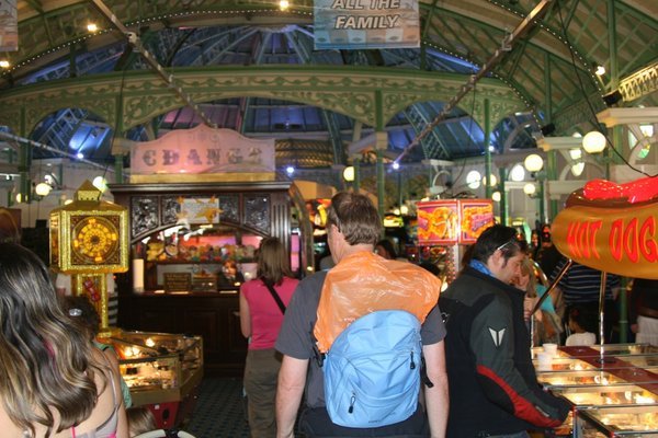 The game arcade on the pier