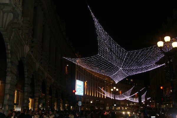 Christmas lights down Regent St