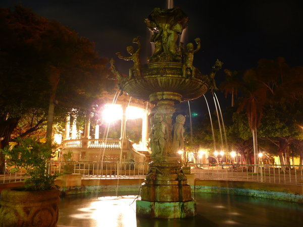 Fountain in the square.