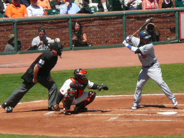 Manny at bat.
