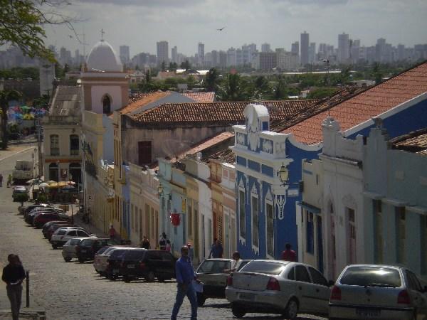 Olinda with view of Recife