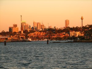 sunset ferry back to Sydney