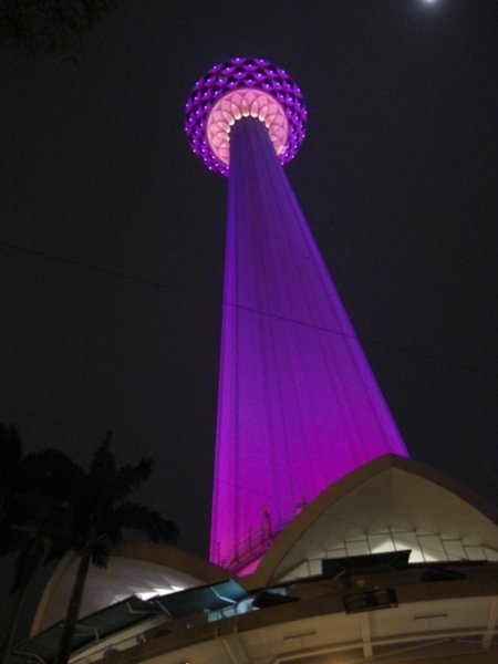 KL tower at night