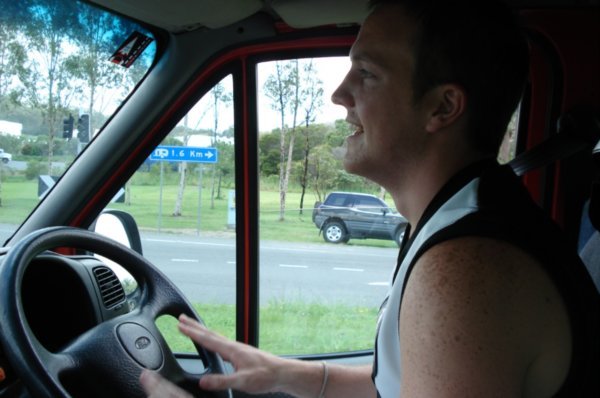 Matt in the driving seat!