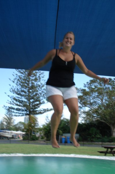 me on the jumping pillow