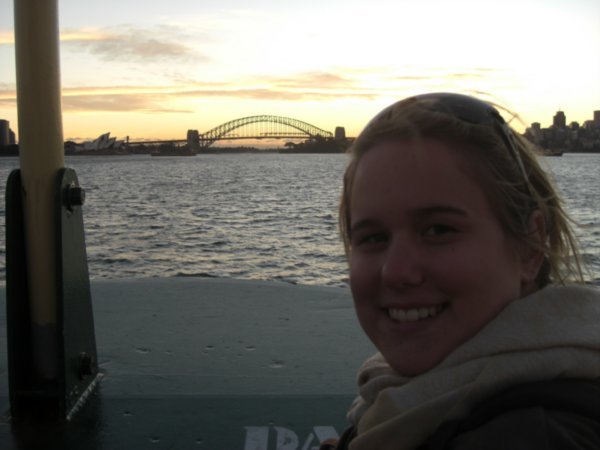 On the ferry from Manly beach at sunset