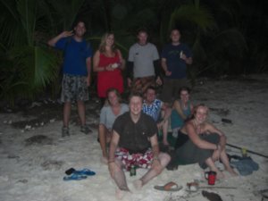 some of the gang on the beach