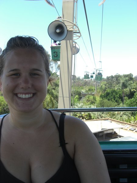me on the cable car across the zoo