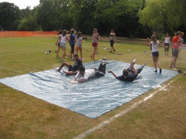 The slip and slide was great fun