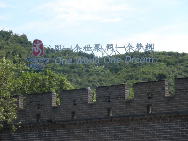 Olympic sign at the wall